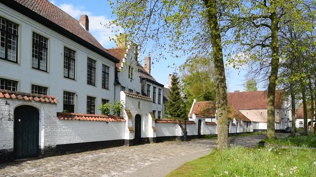  Princely Beguinage Ten Wijngaerde in Bruges, Flanders, Belgium
