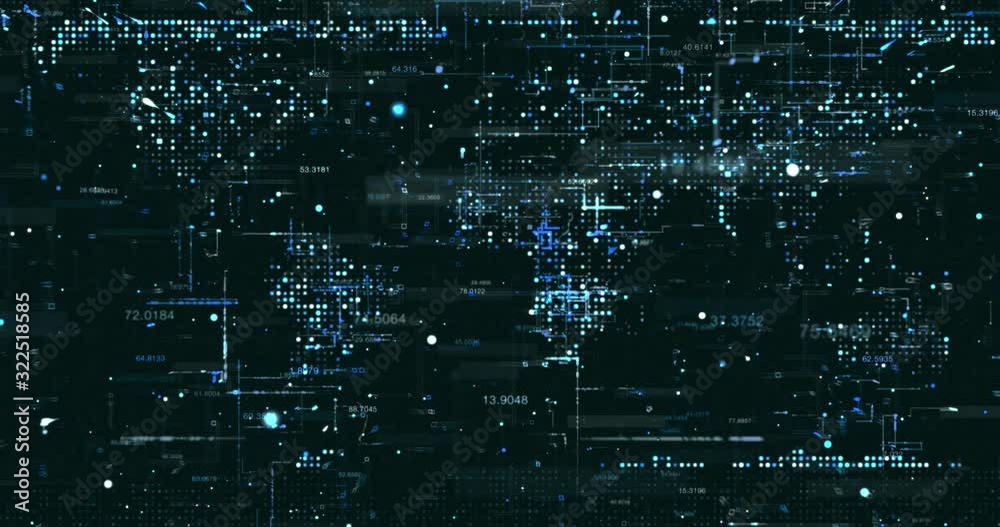 Wall mural abstract digital network data background, 3d rendering