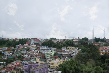 Aerial view of Shillong city, Meghalaya, India