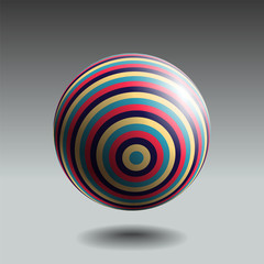 Color striped sphere
