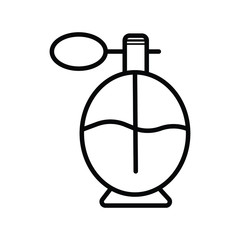 Perfume line icon. Bottle, flacon, spray. Beauty care