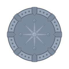 Cartoon metal fantasy shield