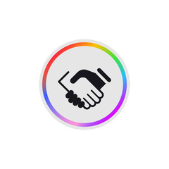 Hand Shake -  Modern App Button