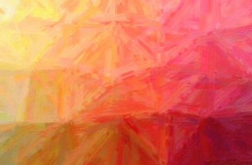 Abstract illustration of red, yellow Bristle Brush Oil Paint background