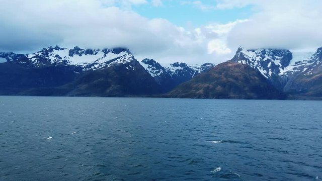 Landscape on Glacier Avenue, Cruise Ship Explorers of Patagonia, Chilean Fjords, Tierra del Fuego, Patagonia, Strait of Magellan, Chile, South America, America