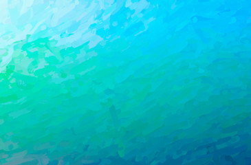 Abstract illustration of blue and green Impressionist Impasto background
