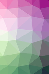 Illustration of abstract Green, Purple vertical low poly background. Beautiful polygon design pattern.