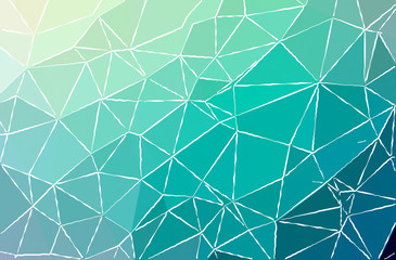 Abstract illustration of blue and green White lines paint background