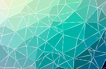 Abstract illustration of blue and green White lines paint background