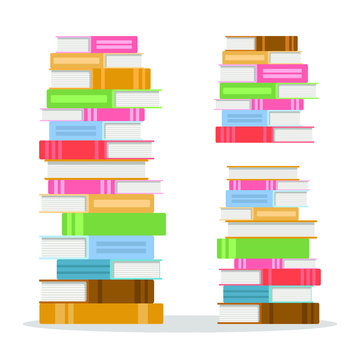 Stack of books vector design illustration isolated on white background