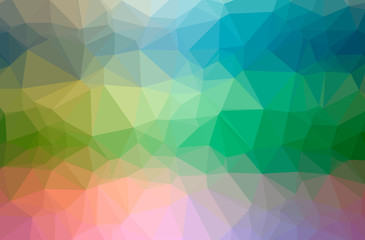 Obraz premium Illustration of abstract Green, Yellow horizontal low poly background. Beautiful polygon design pattern.