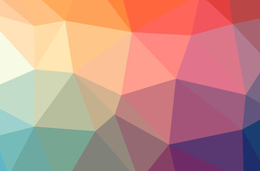 Illustration of abstract Green, Red horizontal low poly background. Beautiful polygon design pattern.