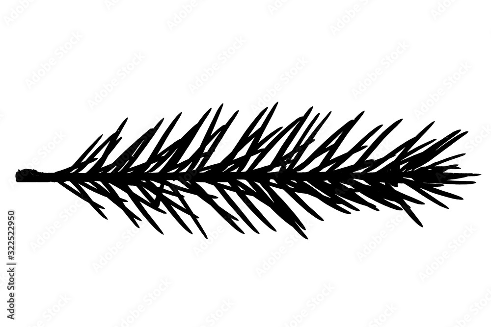Aufkleber tree branch isolated on white