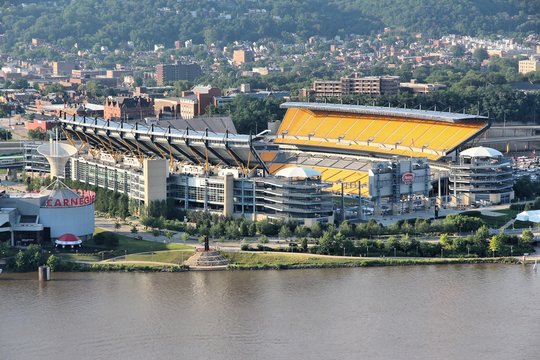 PITTSBURGH, USA - JUNE 30, 2013: Heinz Field view in Pittsburgh. It is primarily stadium of famous Pittsburgh Steelers football team.