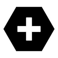 Plus und Sechseck