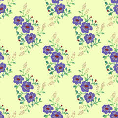 Fototapeta na wymiar Seamless floral pattern