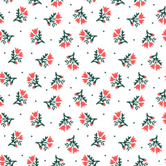 Seamless red flowers