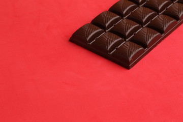 milk chocolate tablet in color background