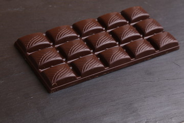 milk chocolate tablet in color background