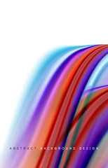 Abstract background - fluid color gradient waves, with dynamic motion line effect. Vector Illustration For Wallpaper, Banner, Background, Card, Book Illustration, landing page