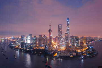 Fototapeta na wymiar Night Cityscape of Shanghai