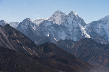 Kangtega mountain peak view from Dingboche view point, Everest region, Nepal