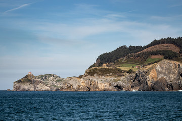 panoramic of gaztelugatxe in basque country