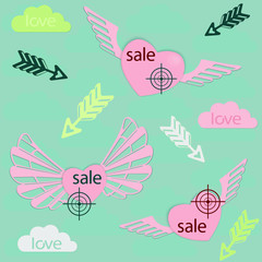 delicate greeting card for Valentine's day