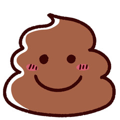手描き風の笑顔のうんち