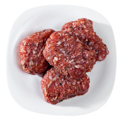 Cooking minced meatballs in the kitchen