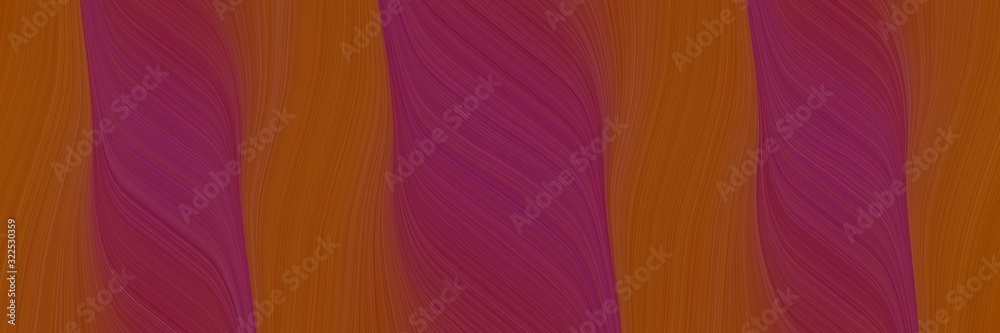 Aufkleber surreal designed horizontal banner with saddle brown, dark moderate pink and dark pink colors. dynam