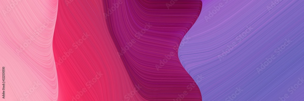 Fototapete modern designed horizontal header with slate blue, hot pink and medium violet red colors. dynamic cu