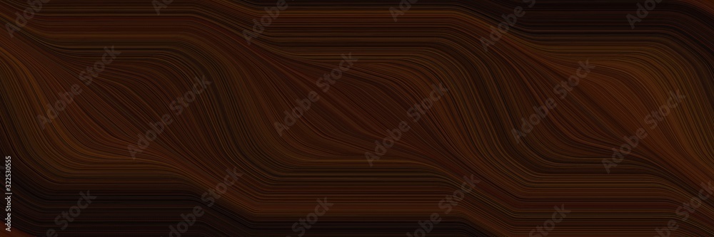 Poster dynamic designed horizontal banner with very dark red, dark red and black colors. dynamic curved lines with fluid flowing waves and curves
