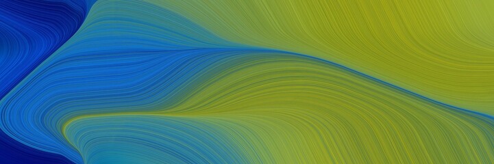 modern header with olive drab, strong blue and teal blue colors. dynamic curved lines with fluid flowing waves and curves