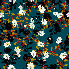 Beautiful seamless floral pattern background.