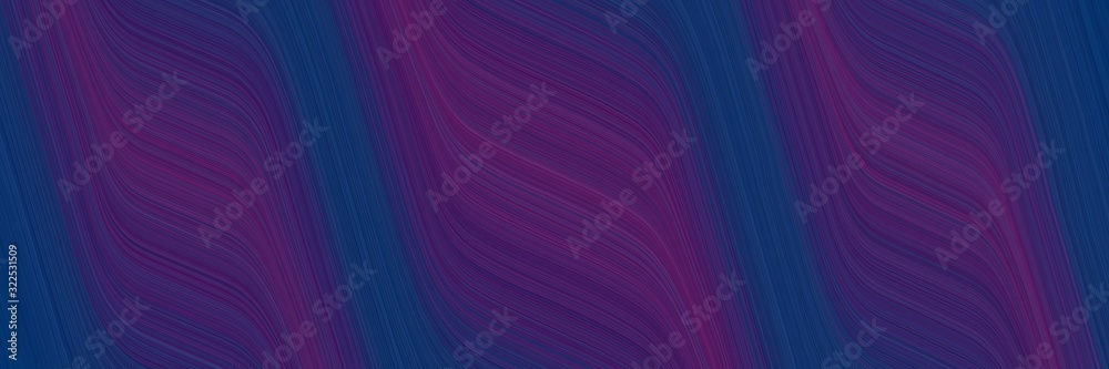 Poster decorative header with very dark violet, midnight blue and very dark magenta colors. dynamic curved 