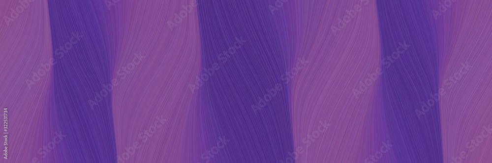 Poster dynamic horizontal header with antique fuchsia, dark slate blue and moderate violet colors. dynamic curved lines with fluid flowing waves and curves