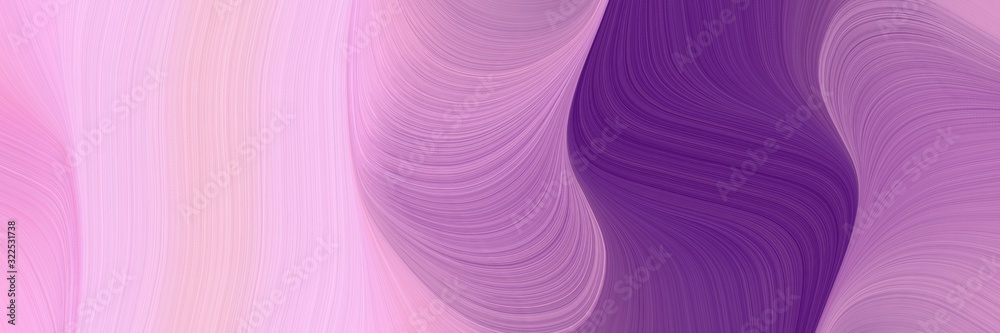 Poster colorful banner with plum, dark slate blue and pink colors. dynamic curved lines with fluid flowing 