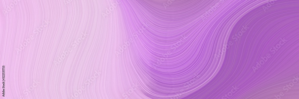 Aufkleber surreal horizontal banner with orchid, moderate violet and thistle colors. dynamic curved lines with fluid flowing waves and curves