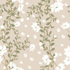 Beautiful seamless floral pattern background.