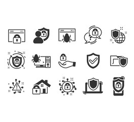 Fototapeta premium Cyber security icons. 
