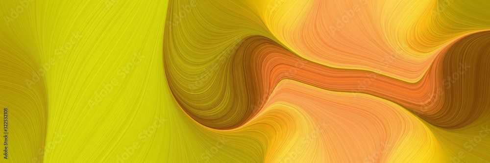Poster artistic designed horizontal banner with golden rod, dark golden rod and pastel orange colors. dynam