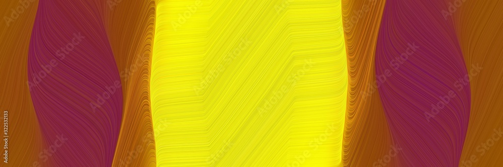 Poster surreal designed horizontal header with gold, saddle brown and dark golden rod colors. dynamic curve