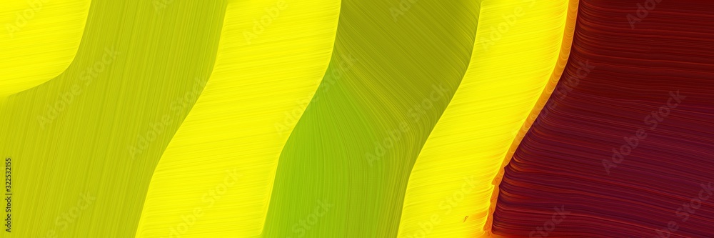 Poster colorful designed horizontal header with gold, dark red and dark golden rod colors. dynamic curved lines with fluid flowing waves and curves
