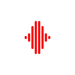 Obraz premium Music wave podcast logo design vector template