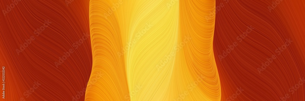 Poster modern banner design with firebrick, vivid orange and dark orange colors. dynamic curved lines with 
