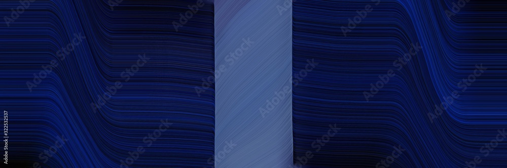 Poster modern banner design with very dark blue, dark slate blue and midnight blue colors. dynamic curved l