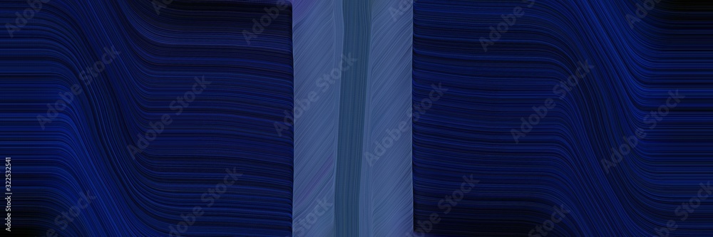 Poster artistic designed horizontal banner with very dark blue, midnight blue and dark slate blue colors. d