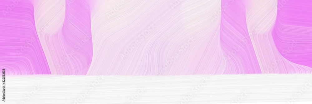 Poster surreal horizontal header with lavender, violet and plum colors. dynamic curved lines with fluid flo