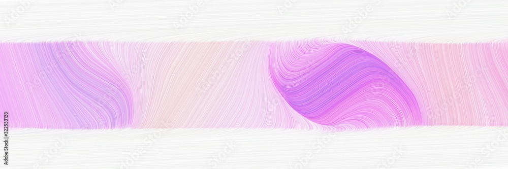 Poster colorful horizontal banner with white smoke, violet and plum colors. dynamic curved lines with fluid